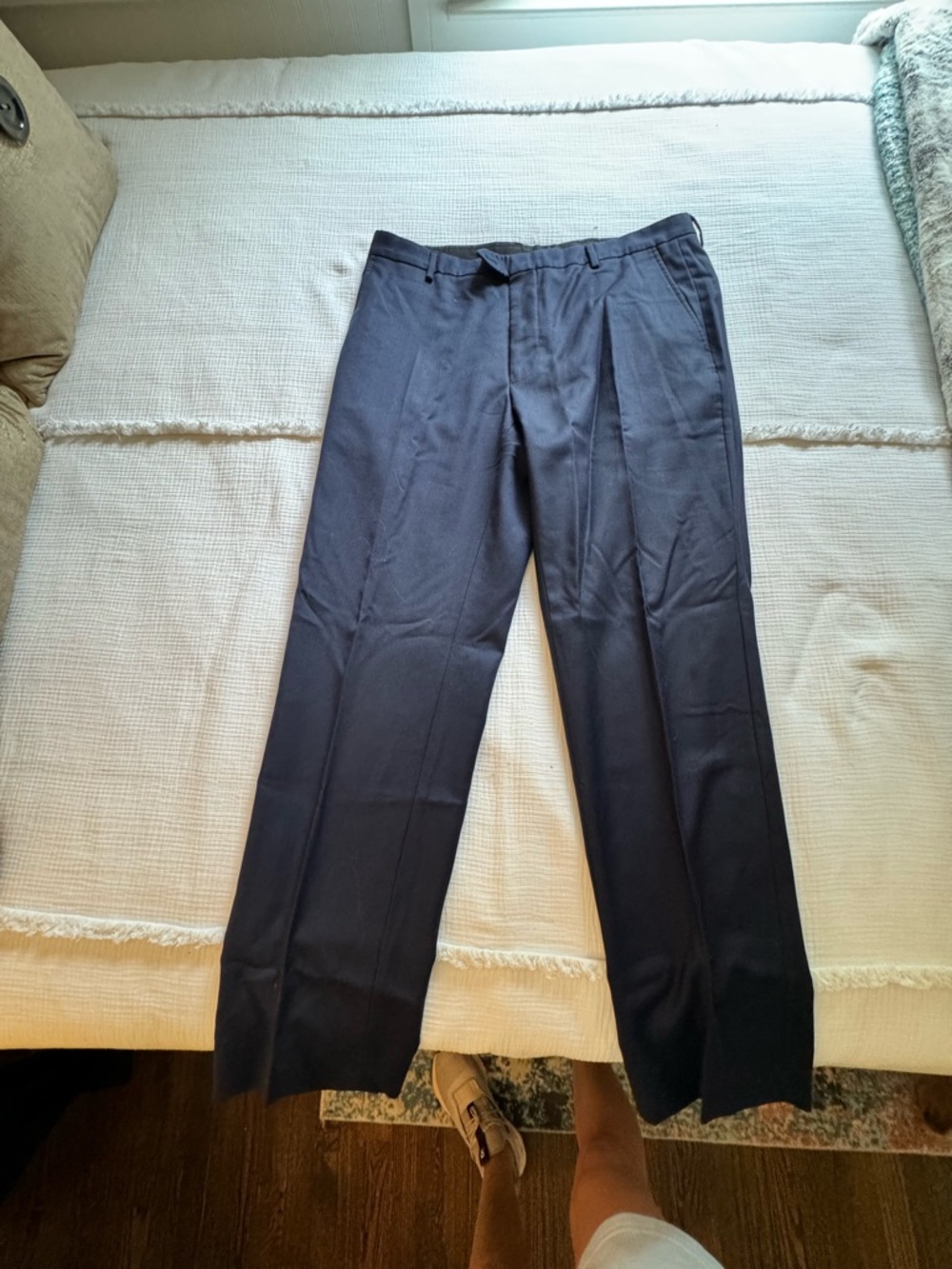 Jos. A. Bank Navy Pleated Dress Pants